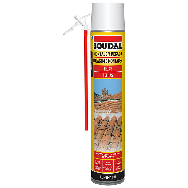 Espuma poliuretano para tejas SOUDAL aerosol | Ferreterías cerca de ti -  Cadena88