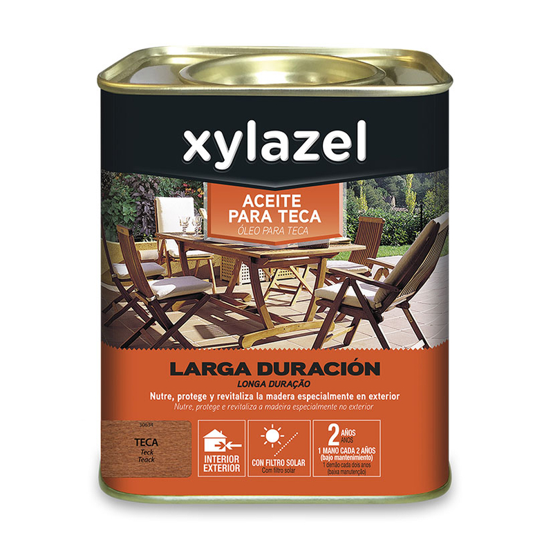 Aceite para teca larga duración XYLAZEL 750 ml