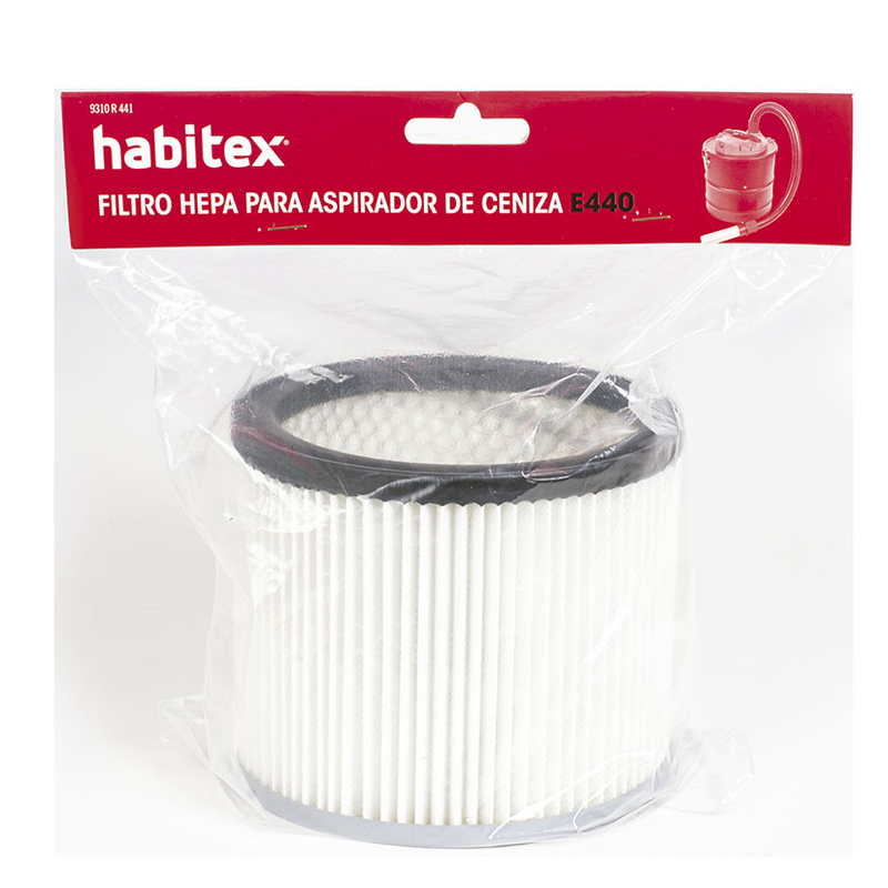 Filtro hepa de recambio aspirador cenizas HABITEX E440