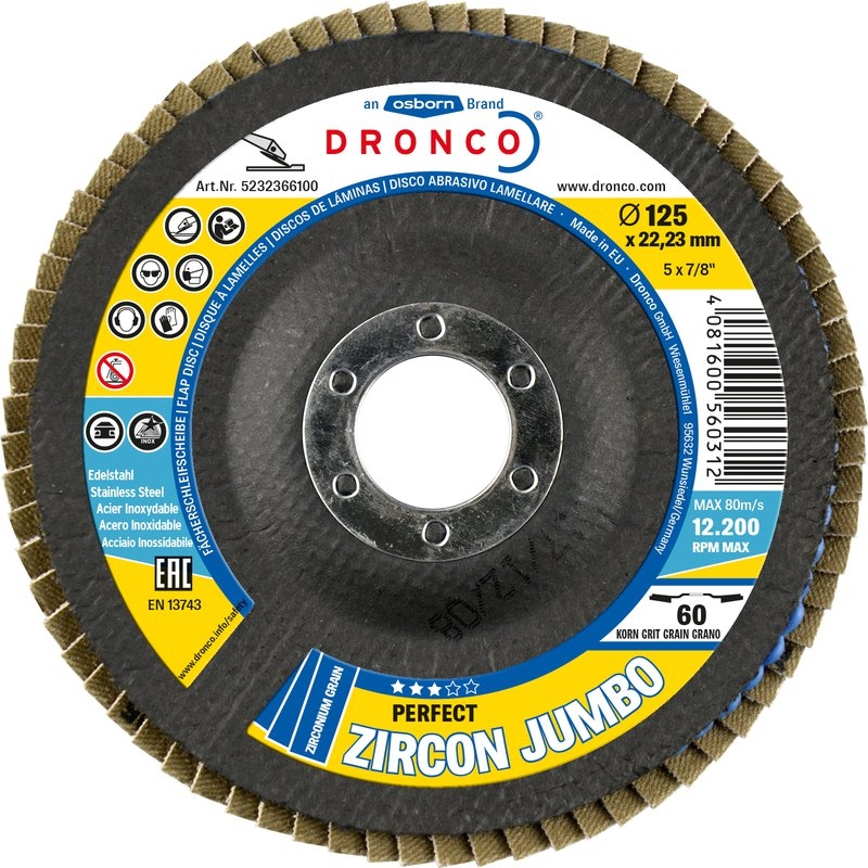 Disco de láminas abrasivo zirconio ZIRCON JUMBO Dronco