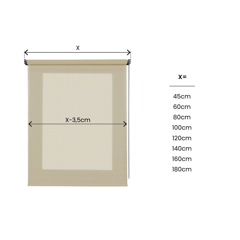 Estor enrollable Traslúcido ScreenLux 3000 - Beige claro