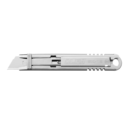 Cúter de seguridad con cortador de precinto con retracción de cuchilla semi  automática SK-9